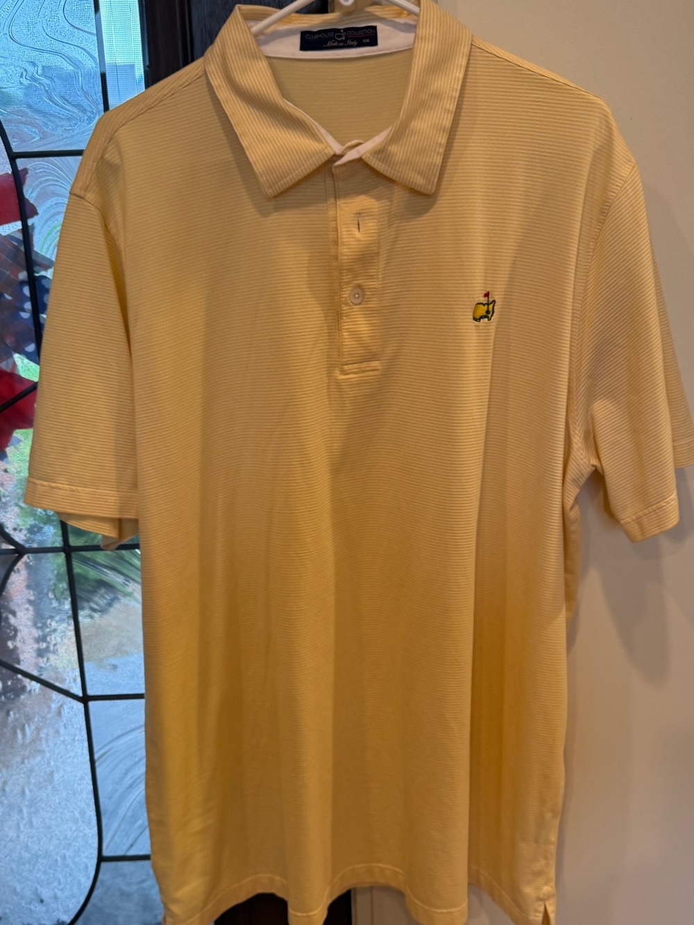 Masters Embroidered Yellow Golf Polo Shirt